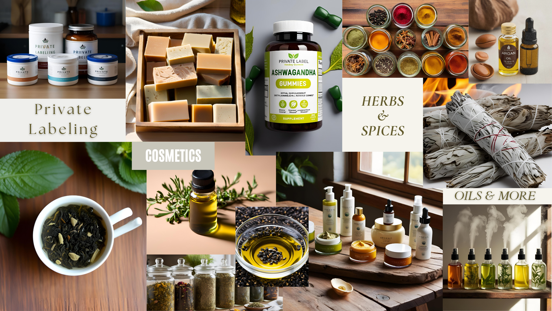 Oreganos Private labeling, Herbs and Spices, Cosmetics, Oils and more